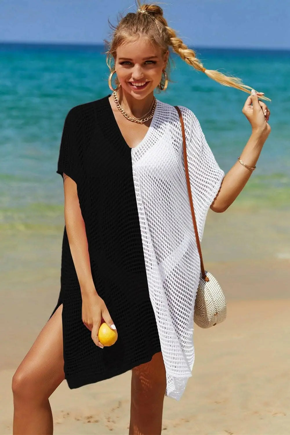 Chic openwork knit cover up - Love Salve